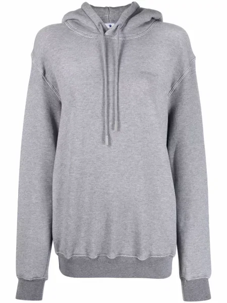 Bluza z kapturem Off-white w kolorze melanż biała