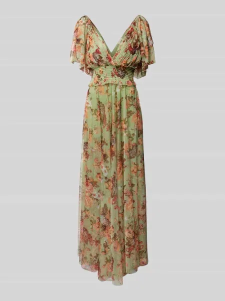 Sukienka wieczorowa z marszczonymi detalami Lace & Beads