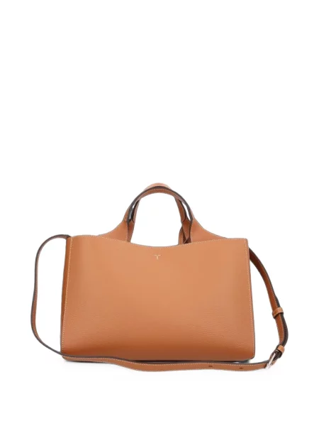Geantă shopper Tod's din piele cu autograf maro