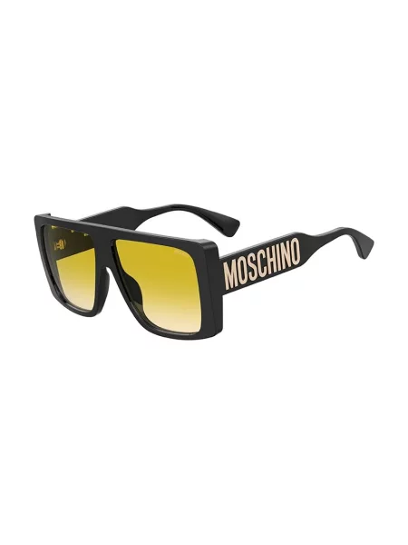 Okulary przeciwsłoneczne Moschino Eyewear z autografem czarne