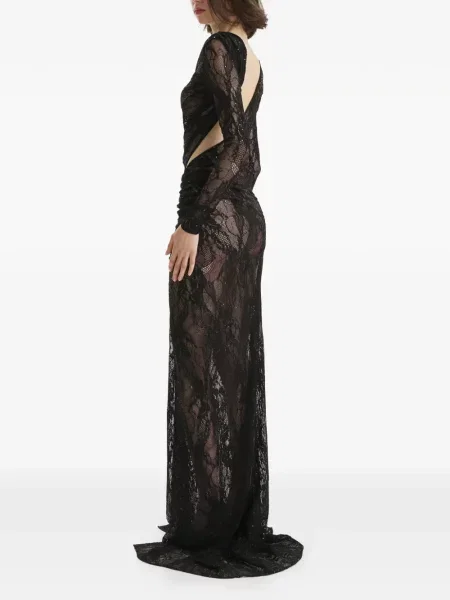 Rochie maxi 2310 Studio din dantelă de costum negru