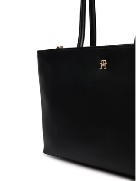 TOMMY HILFIGER Shopper táska grafit fekete