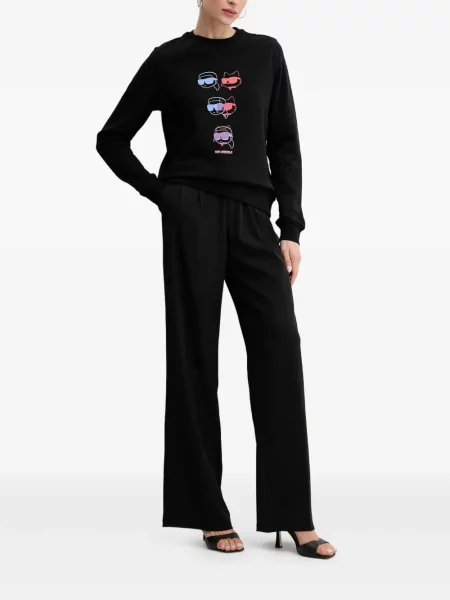 Hanorac Karl Lagerfeld cu imagine negru