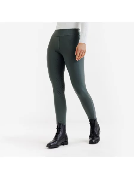 Legginsy jeździeckie full grip zielone
