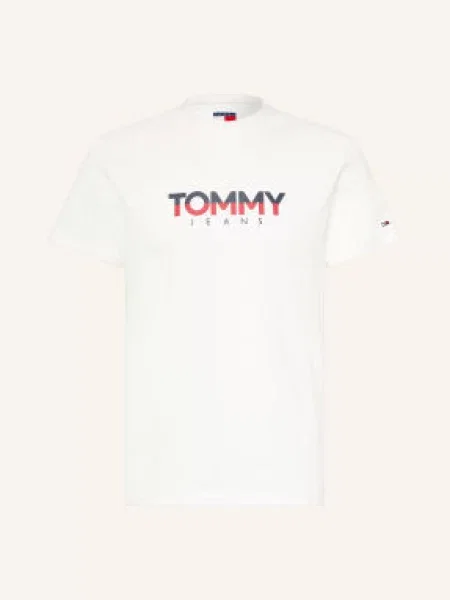 Tommy Jeans T-Shirt weiss biała