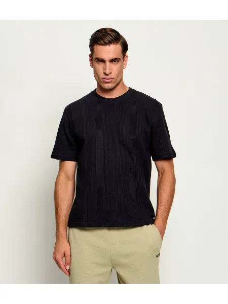 BOSS BLACK Tricou Structure negru