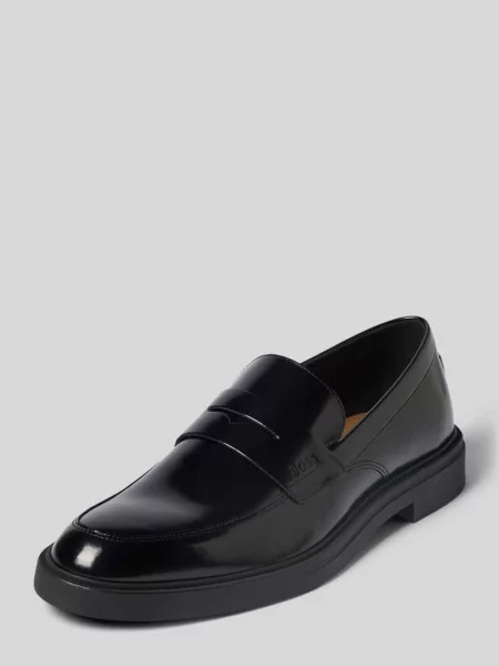 Loafersy z naturalnej skóry model Calev' Boss czarne