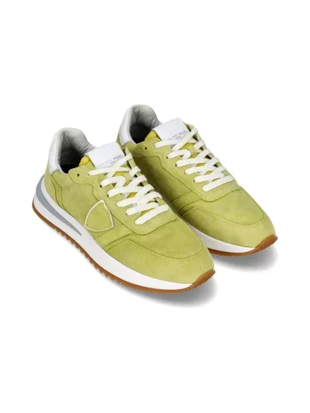 Buty do biegania Philippe Model zamszowe do biegania żółte