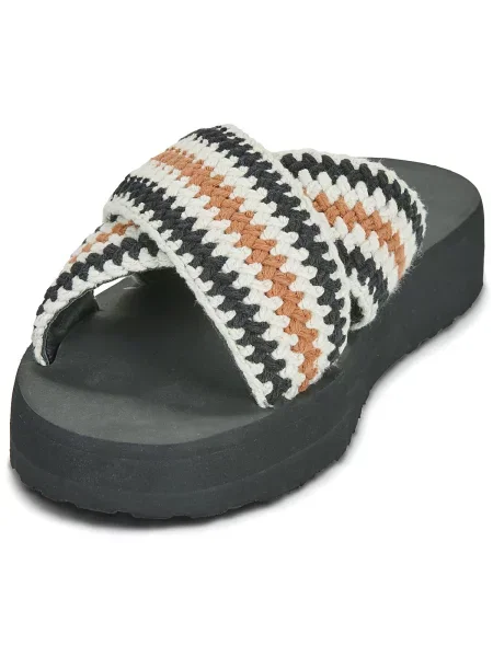 Love Moschino Șlapi cu adaos de piele negru