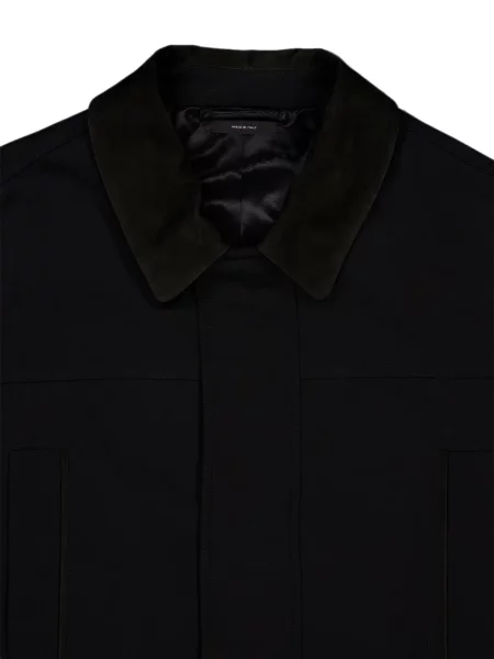 Gulerat geacă Tom Ford din țesătură twill negru