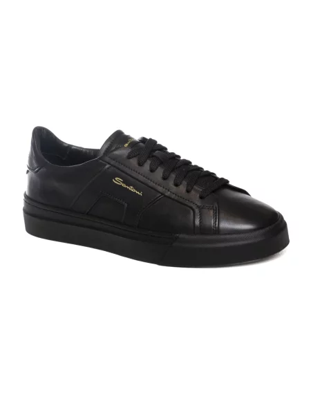 Sneakersy Santoni skórzane czarne