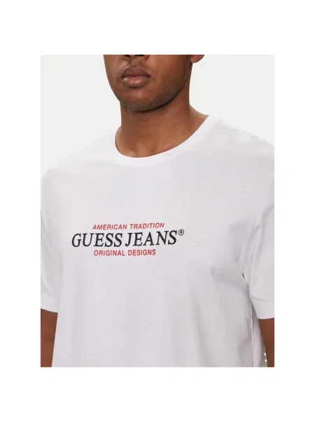Guess Jeans Póló Regular Fit fehér