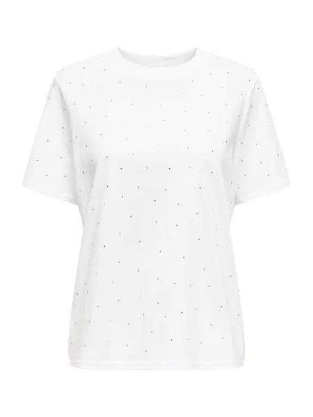 ONLY Tricou ONLMONJA argintiu alb