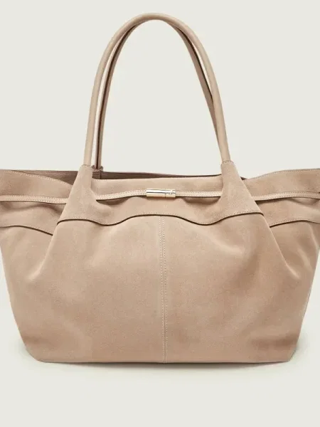 BOSS BLACK Geantă shopper HELYA | piele întoarsă negru