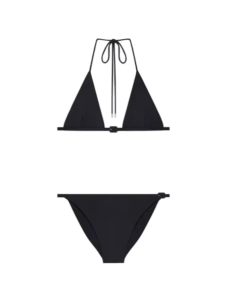 Bikini Courreges na sprzączkę czarne