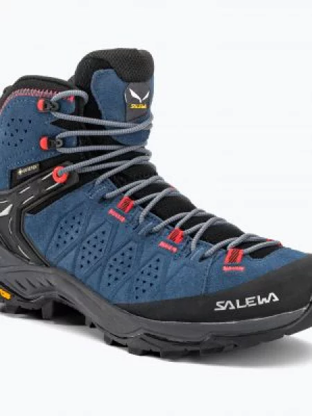 Buty trekkingowe Salewa Alp Trainer 2 Mid GTX java blue/fluo coral niebieskie