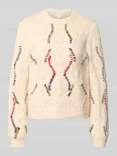 Sweter ze ściegiem warkoczowym model GABBI' Y.a.s beżowy