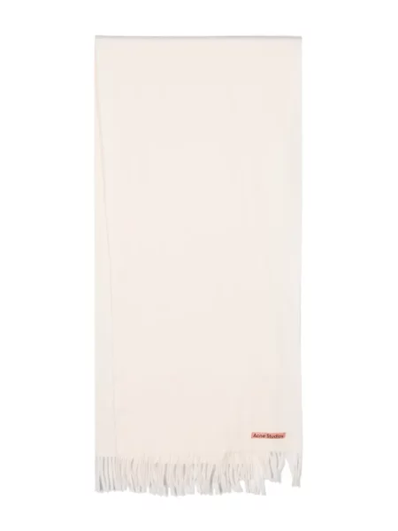 Μάλλινος κασκόλ Acne Studios με κρόσσια ροζ