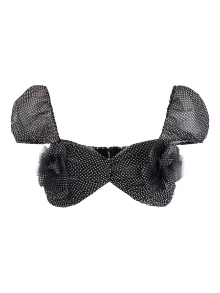 Top Elisabetta Franchi cu buline cu imagine negru