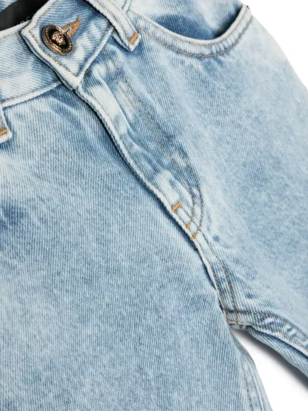 Jeansy straight leg dziecięce Versace niebieskie