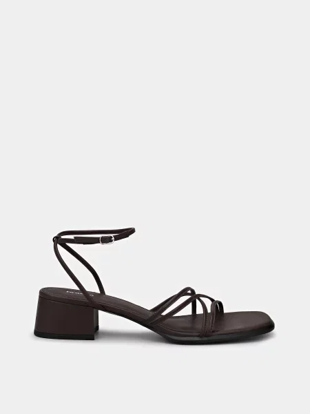 Кожаные босоножки Braska коричневые