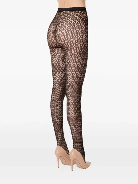 Φλοράλ καλσόν Wolford ζακάρ μαύρο
