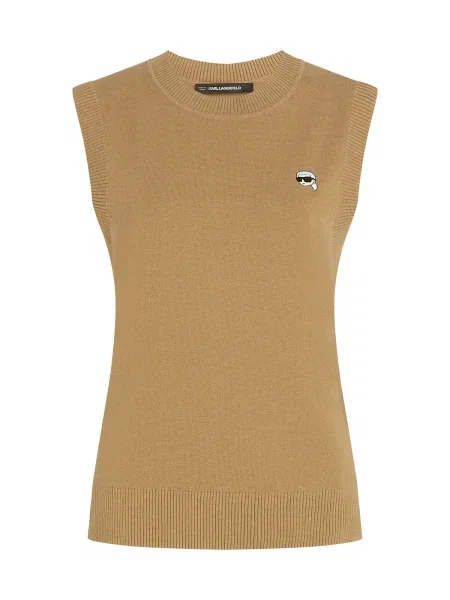 Karl Lagerfeld Top z naramnicami svetlo rjava