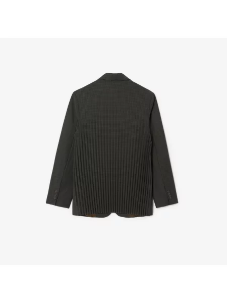Lacoste Wełniany Blezer W Kratę czarna
