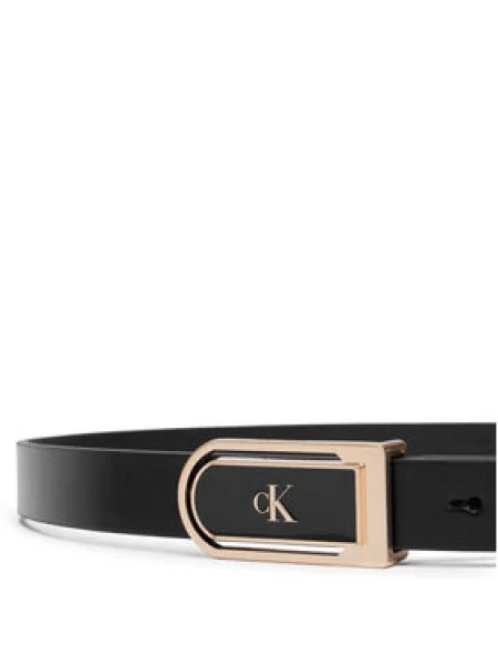Calvin Klein Nadrágszíj Round Ck Enamel Plaque fekete