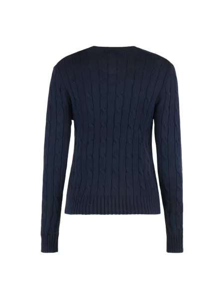 Dzianinowy sweter Ralph Lauren z długim rękawem granatowy