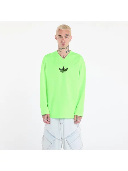 Tričko adidas Adicolor Mesh Long Sleeve Tee Signal Green/ Black S zelené