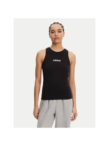 Adidas Top Essentials Linear Slim Fit črna