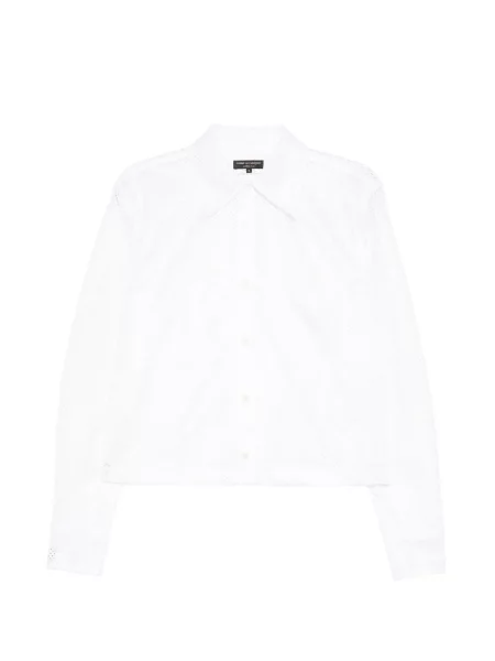 Lung cămașă Comme Des Garcons Homme Plus plasă alb