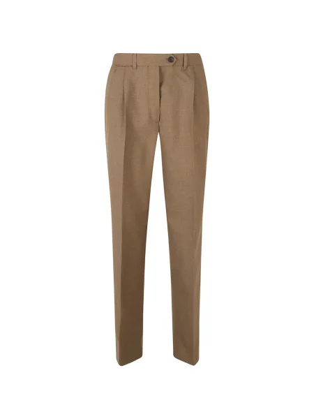 Pantaloni Prada de lână maro