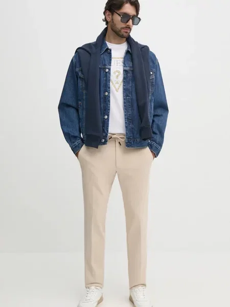 Кофта Hackett London з аплікацією синій