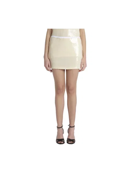 Spódnica mini N°21 z cekinami żółta