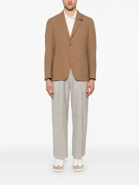 Sacou Lardini cu model herringbone maro