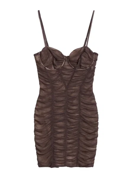 Bershka Rochie de cocktail maro