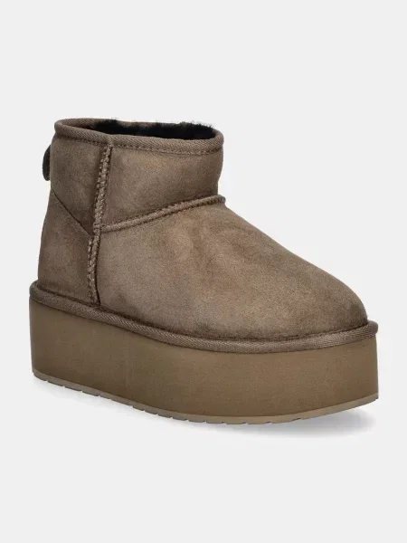 Велурени апрески Emu Australia Stinger Micro Flatform кафяво