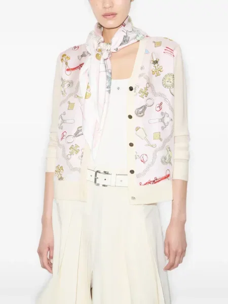 Selyem sál Tory Burch rózsaszín