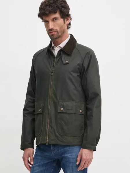 Barbour Мъжко яке от промазана материя BEDALE зелено