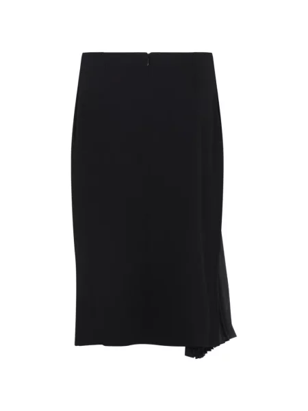 Fustă midi Jil Sander de lână negru