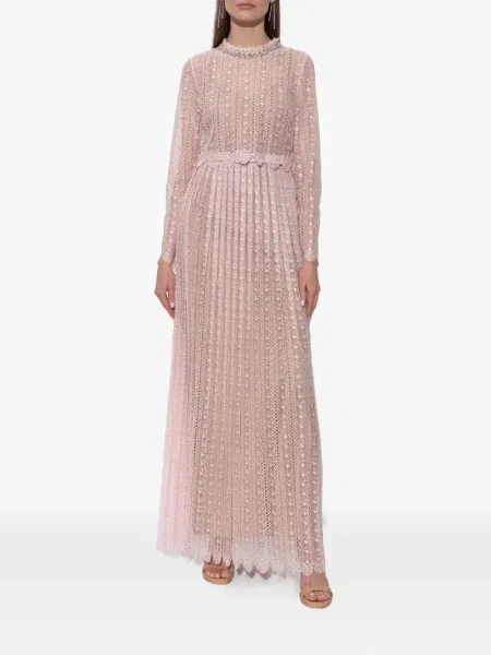 Rochie maxi Self-portrait business lungă roz