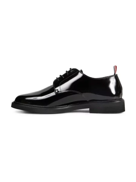 Lakierowane półbuty Thom Browne skórzane czarne