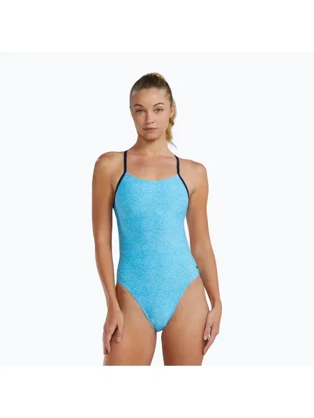 Costum de baie pentru femei dintr-o piesă TYR Durafast Elite Lapped Cutoutfit light blue/aqua albastru