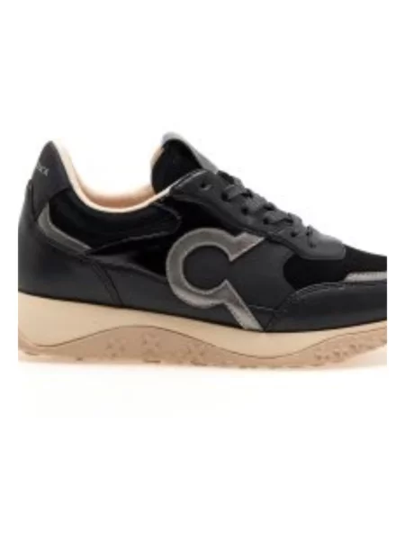 Lniane sneakersy Save The Duck czarne