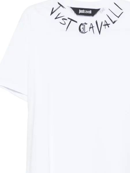Tricou Just Cavalli cu imagine alb
