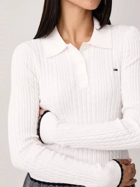 Tommy Jeans пуловер дамски бежово