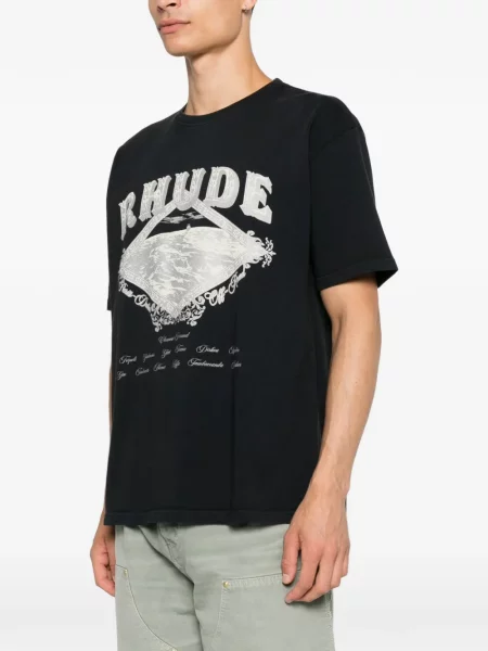 Tricou Rhude cu imagine negru