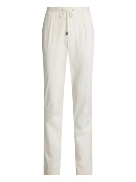 Pantaloni Ralph Lauren Purple Label plisate alb